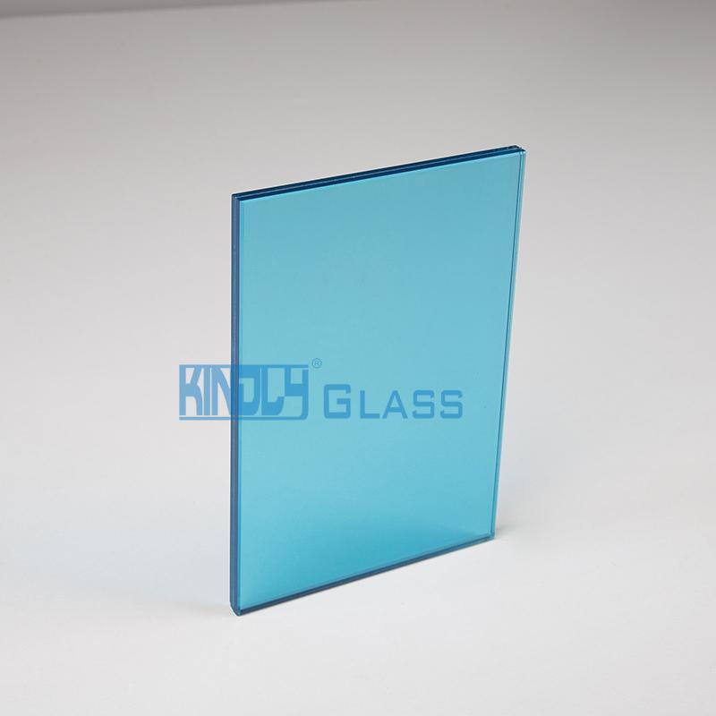 44.2 Ocean Blue PVB Clear Laminated Glass 